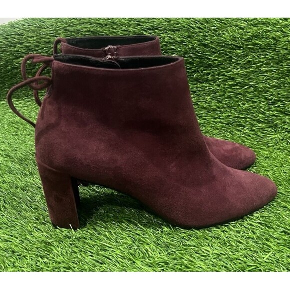 Stuart Weitzman Gardner Maroon Suede Boots Size 7 New - Picture 5 of 16